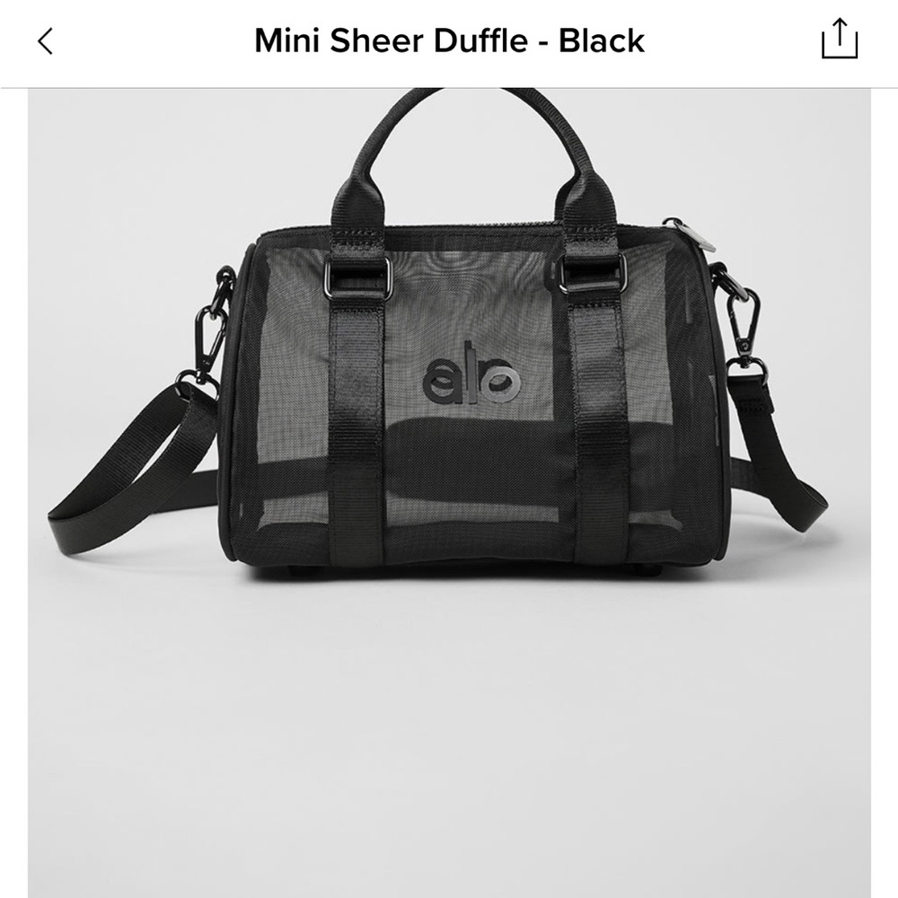 Alo yoga mini sheer duffle bag
